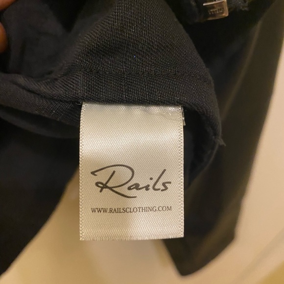 NWT Rails moto black faux leather mix size S - Picture 9 of 9